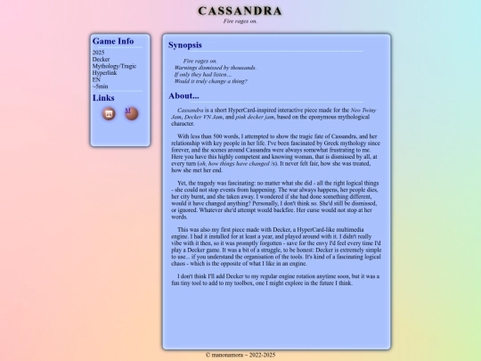pages/interactivefiction/experiments/cassandra screenshot