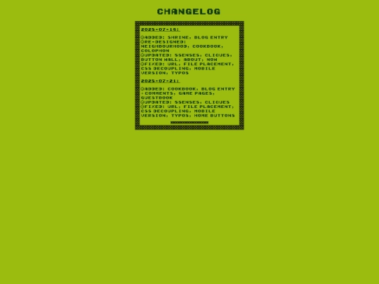 site/siteupdates screenshot