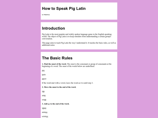 pigLatin screenshot