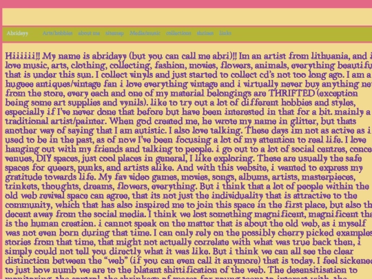about-me screenshot