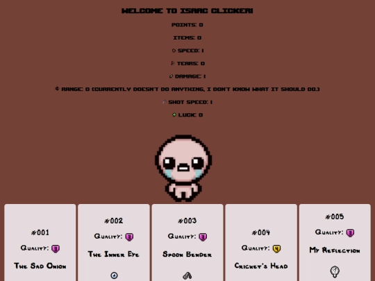 isaacClicker screenshot