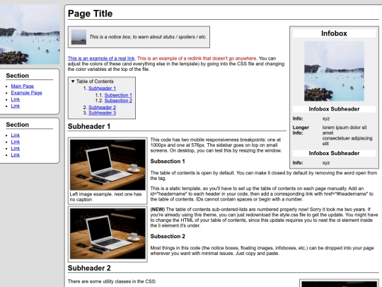 example screenshot