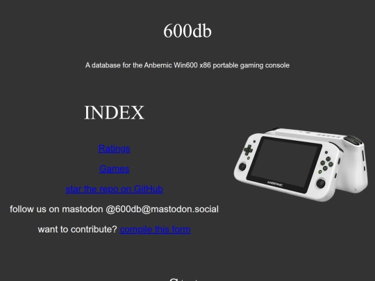 index screenshot