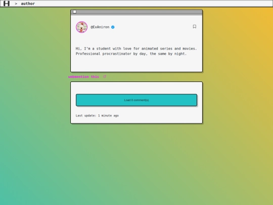 author/about screenshot