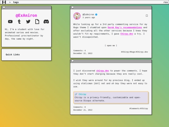 tags/chirpy screenshot