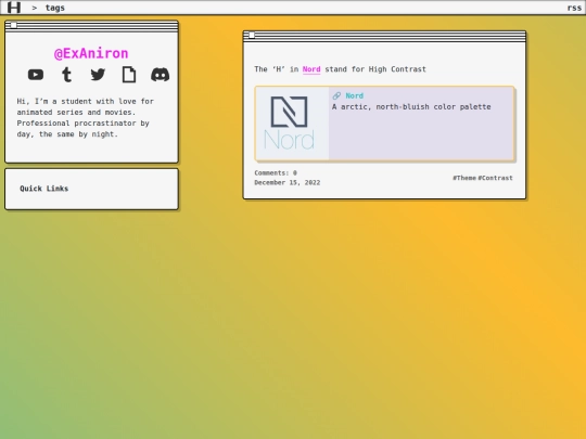 tags/theme screenshot