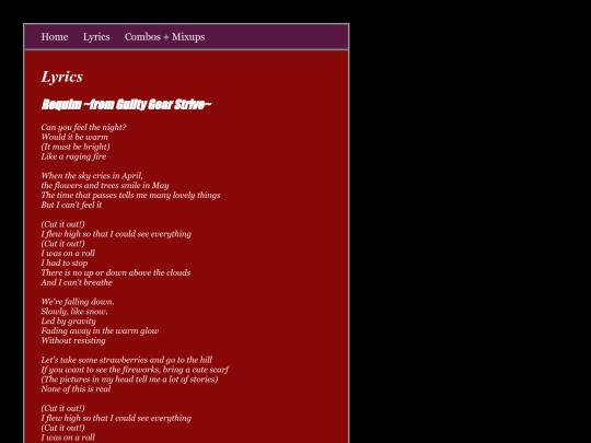 lyrics screenshot