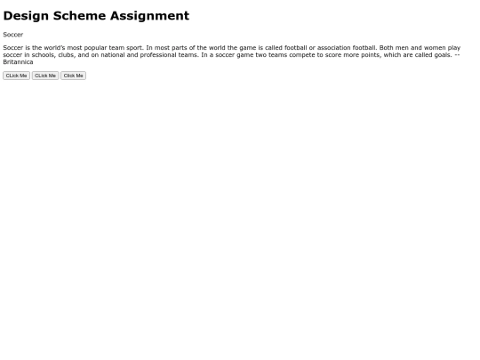 Experiments/Design Scheme Assignment screenshot