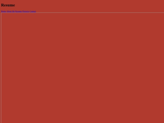 Portfolio/resume screenshot