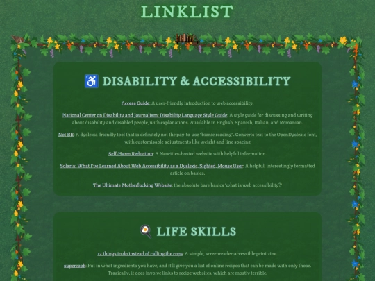 linklist screenshot