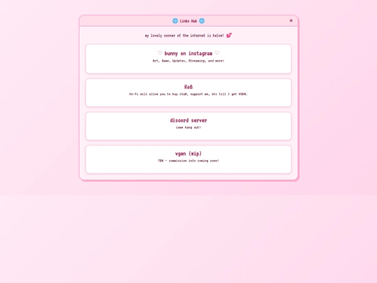 links screenshot