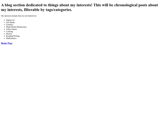 Pages/Interests screenshot