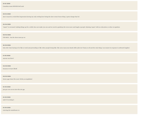 log screenshot