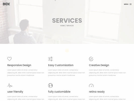 Box Portfolio/services screenshot