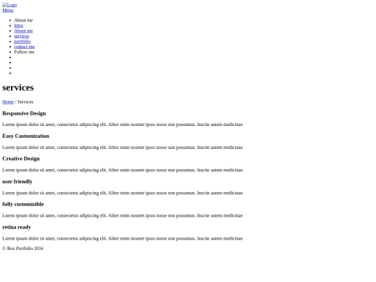 services screenshot
