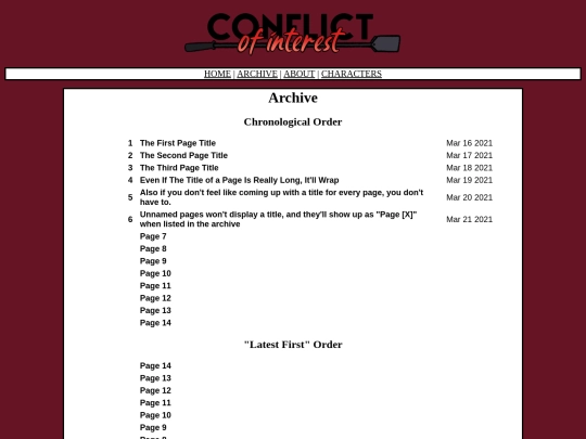 archive screenshot