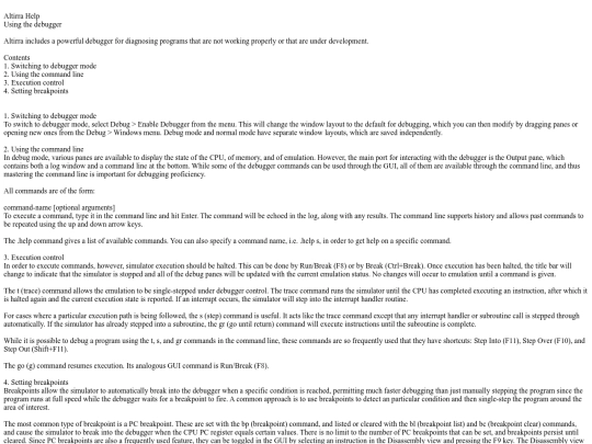 Altirra_4.10_debug_help/readme_first screenshot