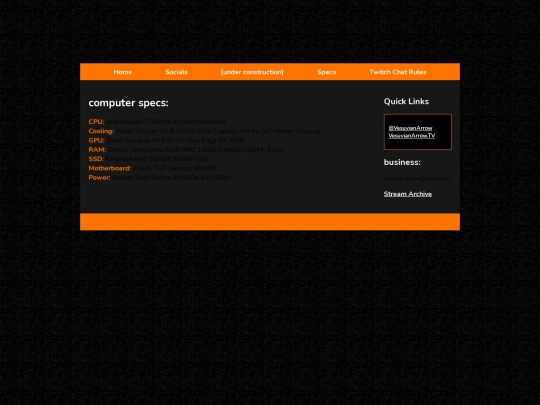 specs screenshot