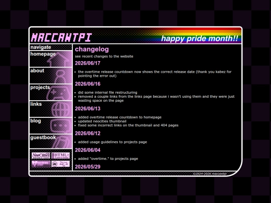 changelog screenshot