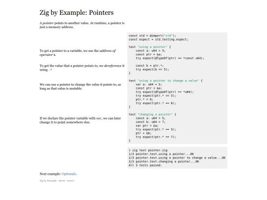 pointers screenshot