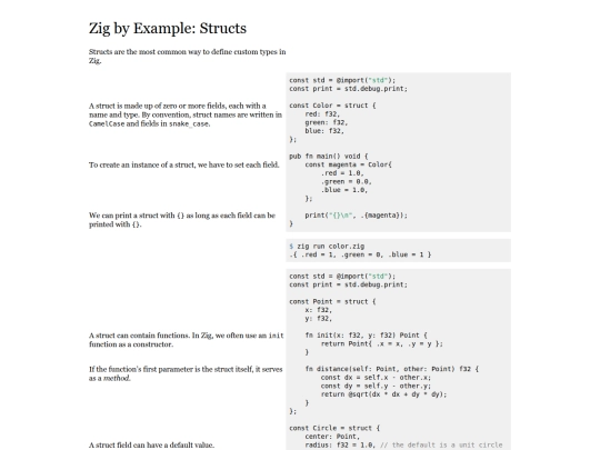 structs screenshot