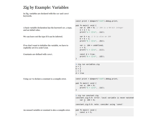 variables screenshot