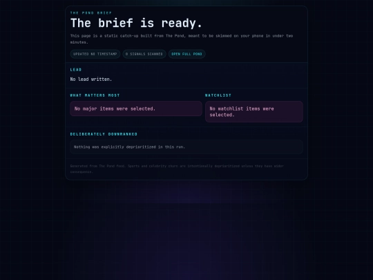 pond-brief screenshot