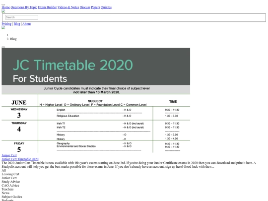 Test4ma/studyclix.ie/blog screenshot