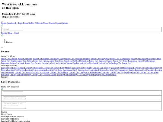Test4ma/studyclix.ie/discuss screenshot
