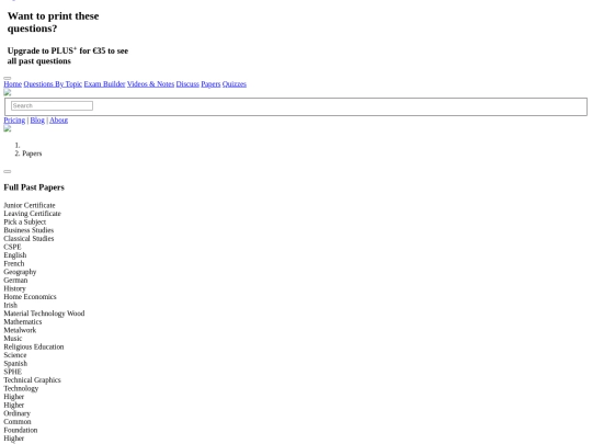 Test4ma/studyclix.ie/papers screenshot