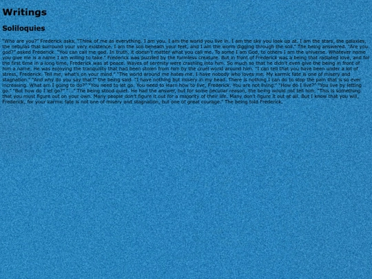 Writings screenshot