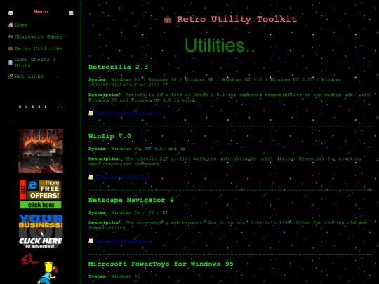 utilities screenshot