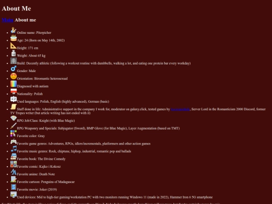 aboutme screenshot