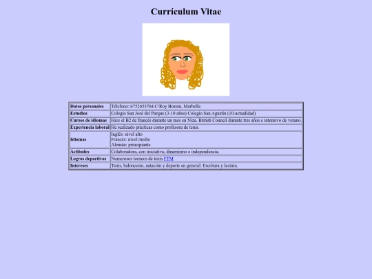 pracs/Currículum vitae screenshot