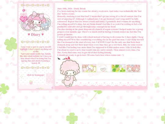 diary screenshot