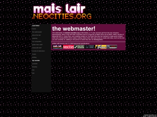 webmaster screenshot