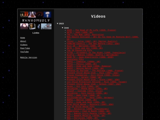 videos screenshot