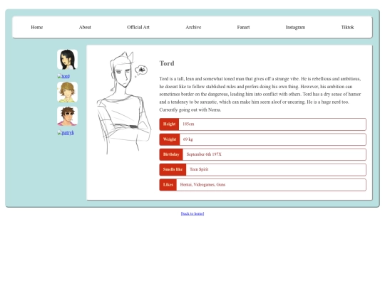 chracter page/Tord screenshot