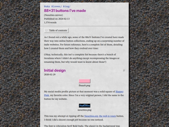 blog/88x31-buttons-ive-made screenshot