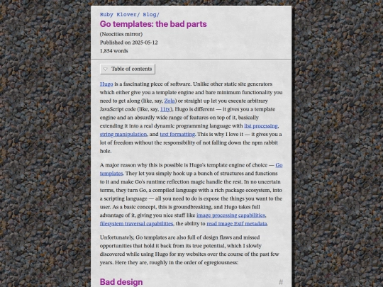 blog/go-templates-the-bad-parts screenshot