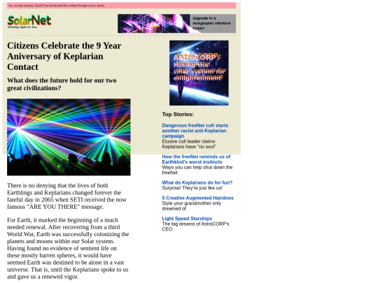 solarnet screenshot