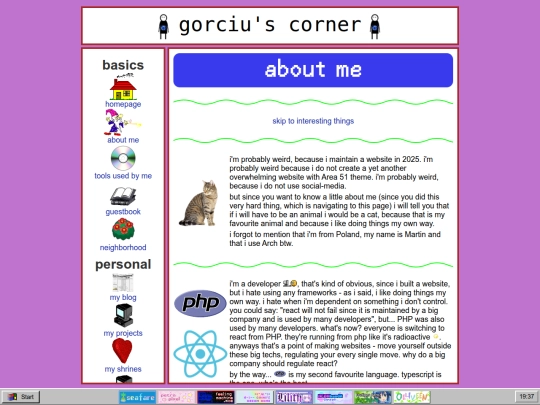 old-about screenshot