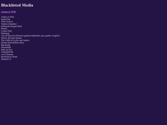 blacklist screenshot