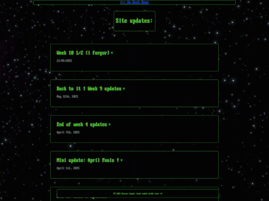 updates screenshot