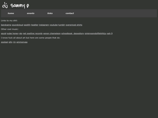 links screenshot