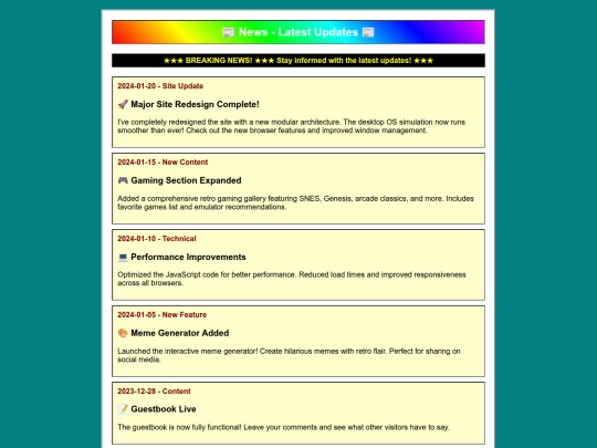 pages/news screenshot