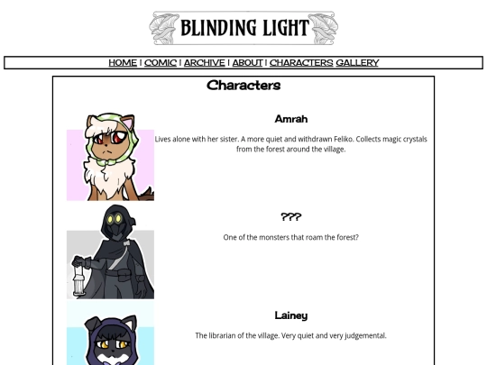 blinding light/characters screenshot