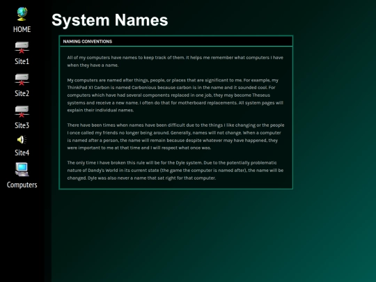 systems/naming screenshot