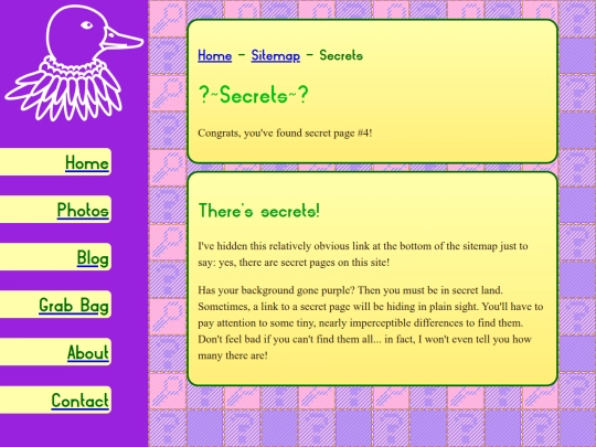 sitemap/secrets screenshot