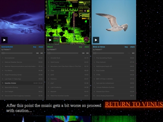 musicpage screenshot